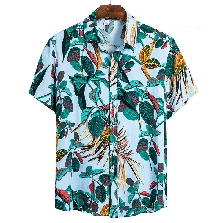 Floral Hawaiian Short-Sleeve Shirt — product view 7