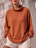 Waffle-Knit Mock-Neck Long-Sleeve Top — product view 1