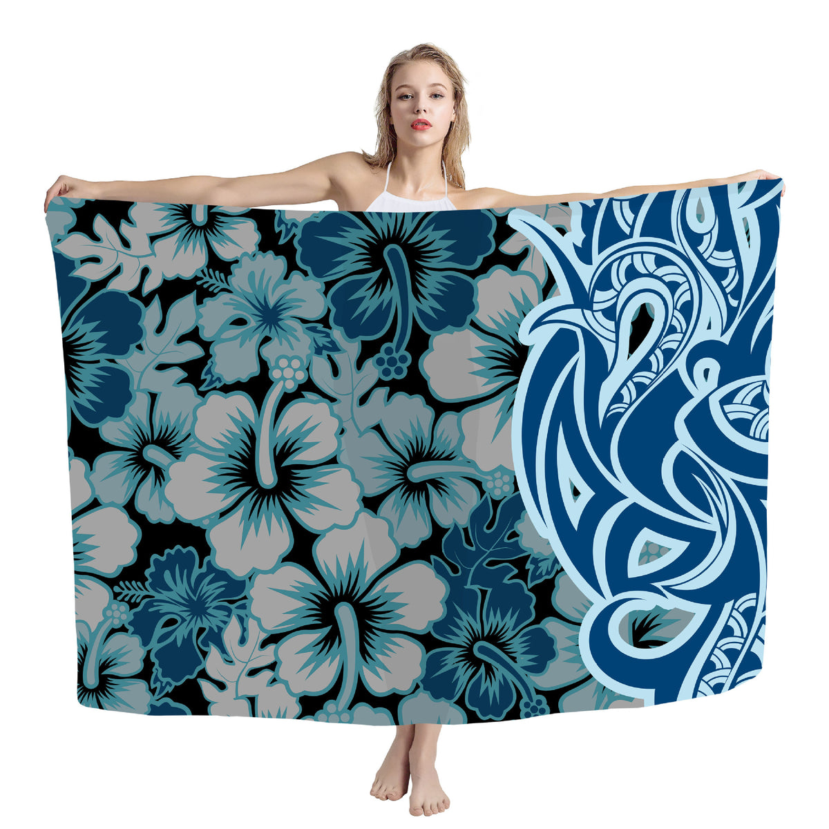 Polynesian print beach wrap — ZRD0084