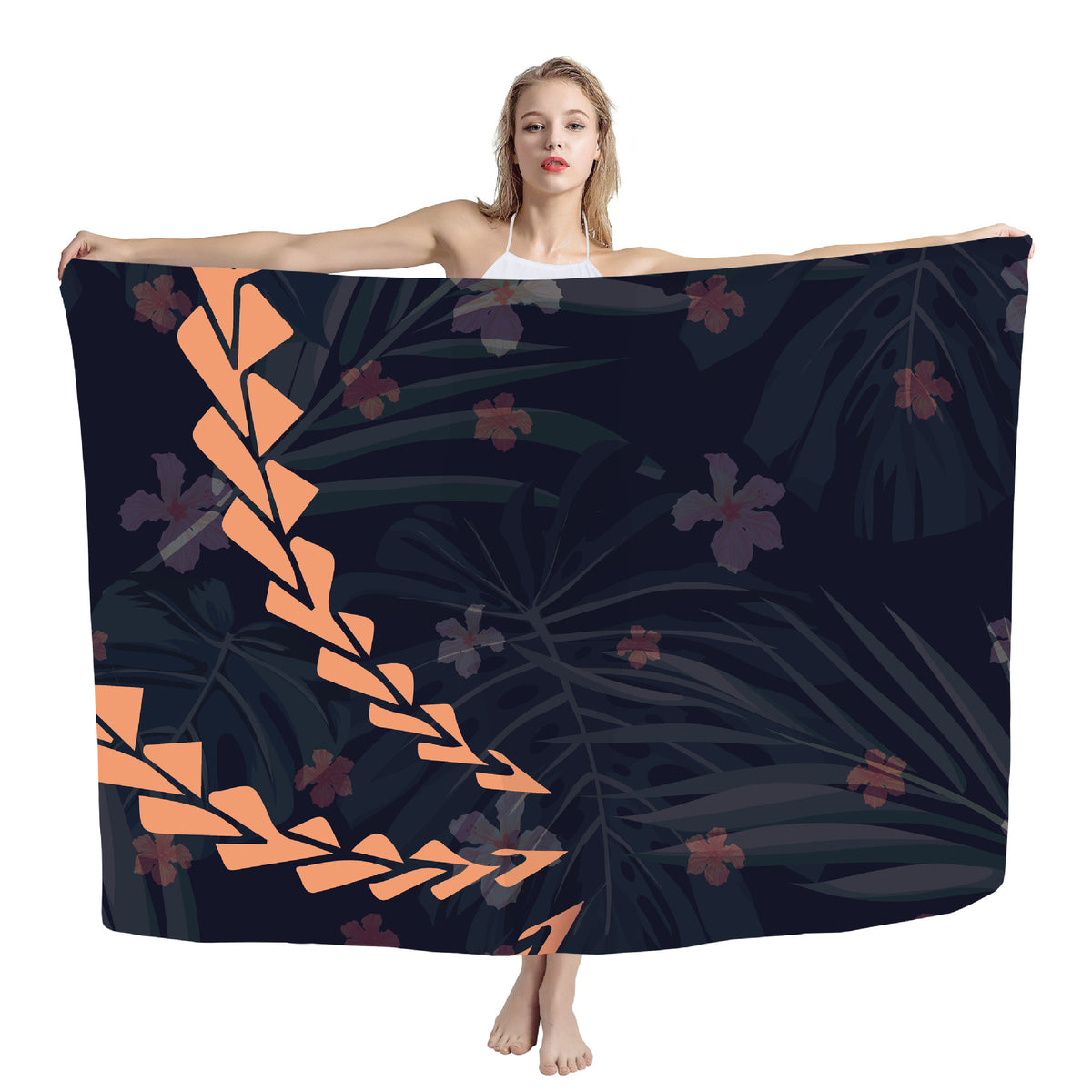 Polynesian print beach wrap — ZRD1400