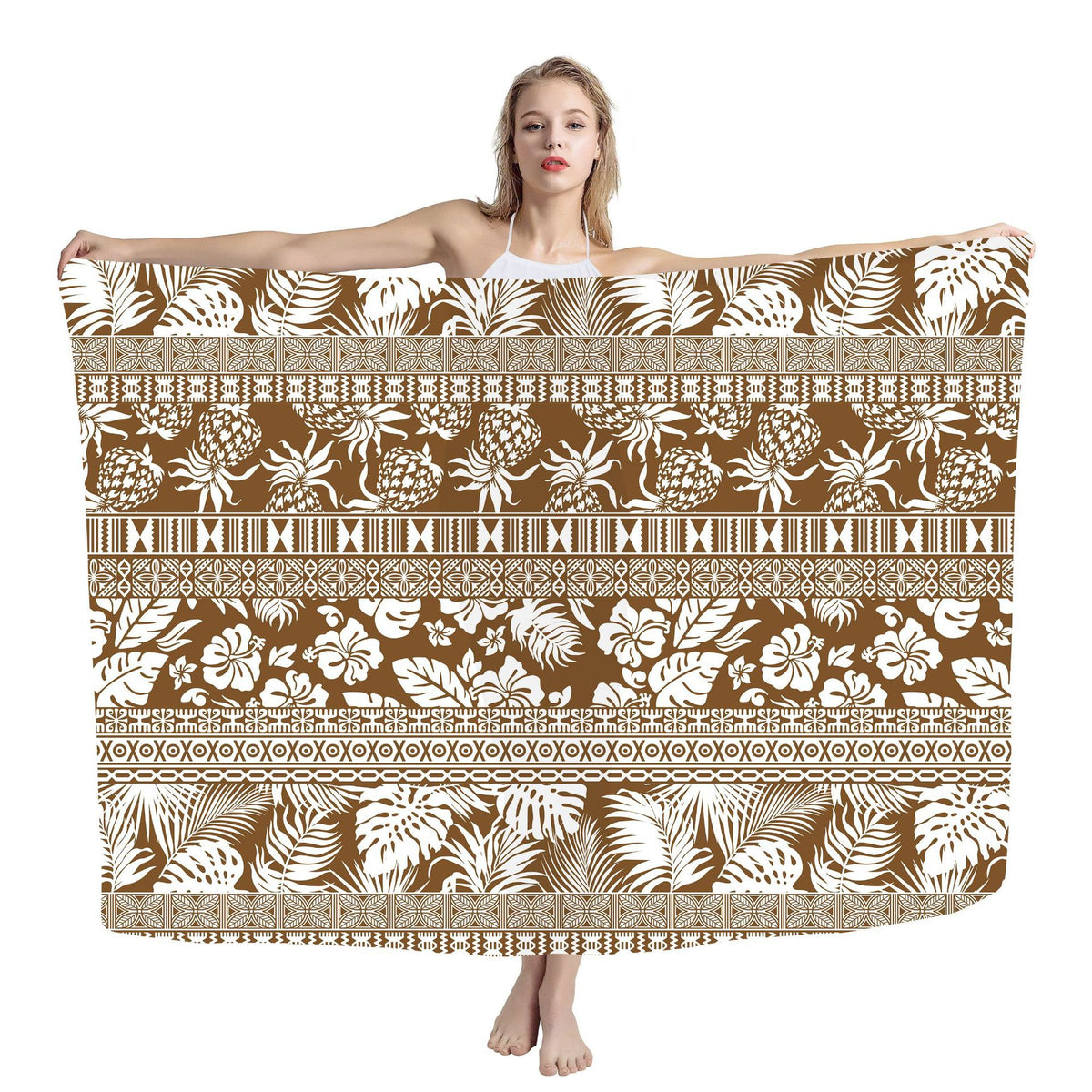 Polynesian print beach wrap — ZRD1401