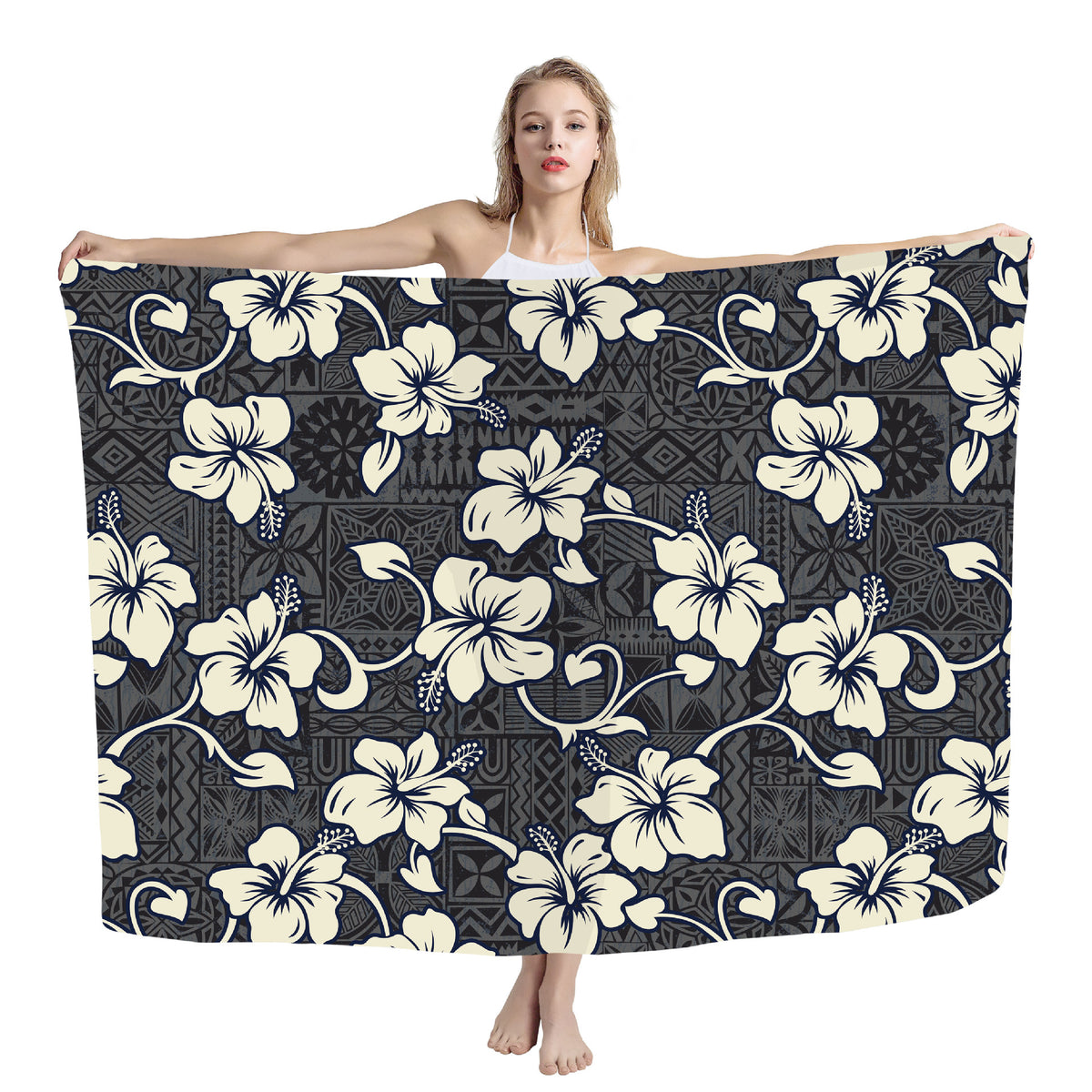 Polynesian print beach wrap — ZRD1406