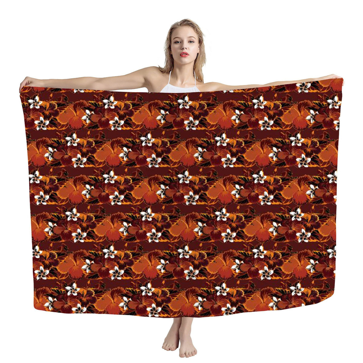 Polynesian print beach wrap — ZRD1511