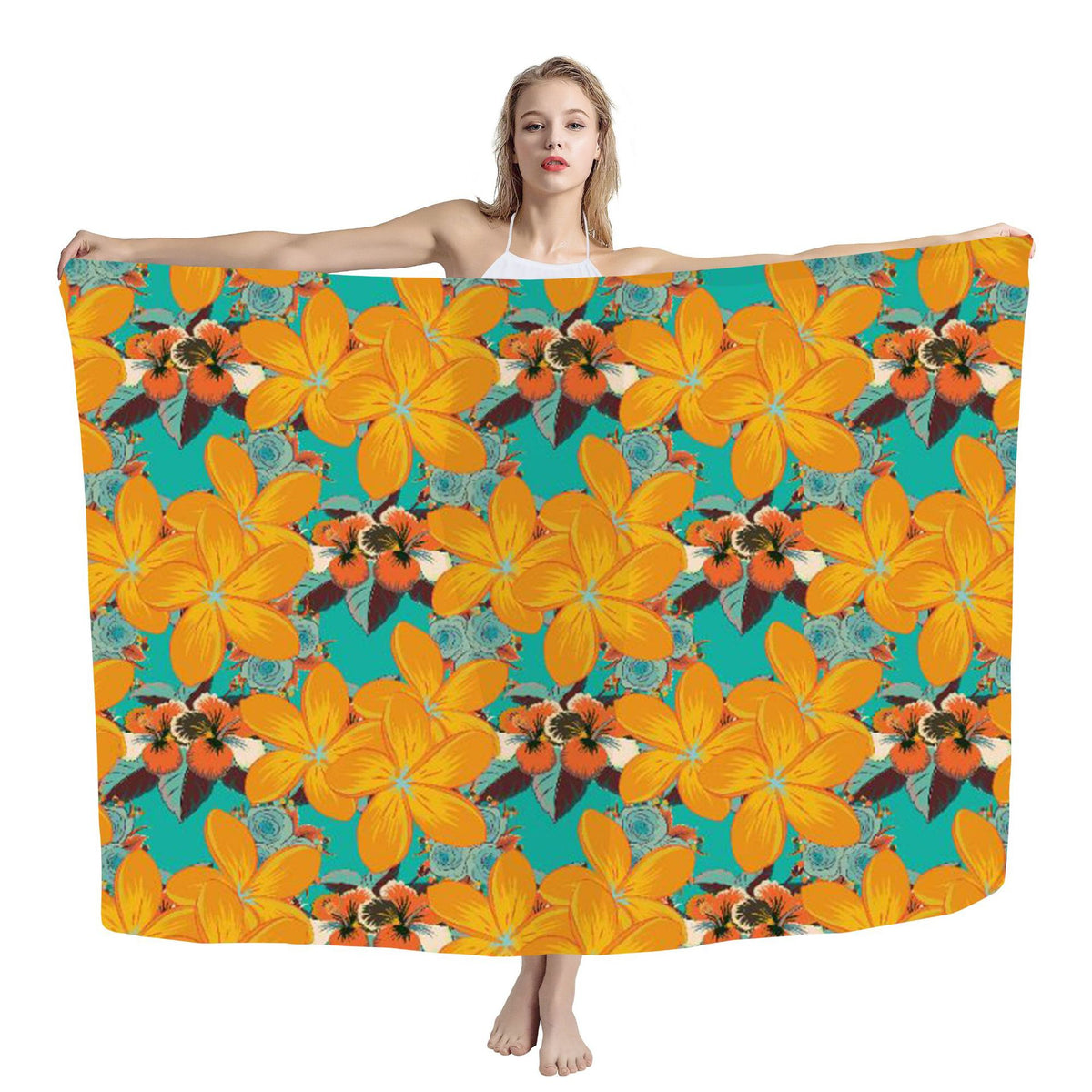 Polynesian print beach wrap — ZRD1512