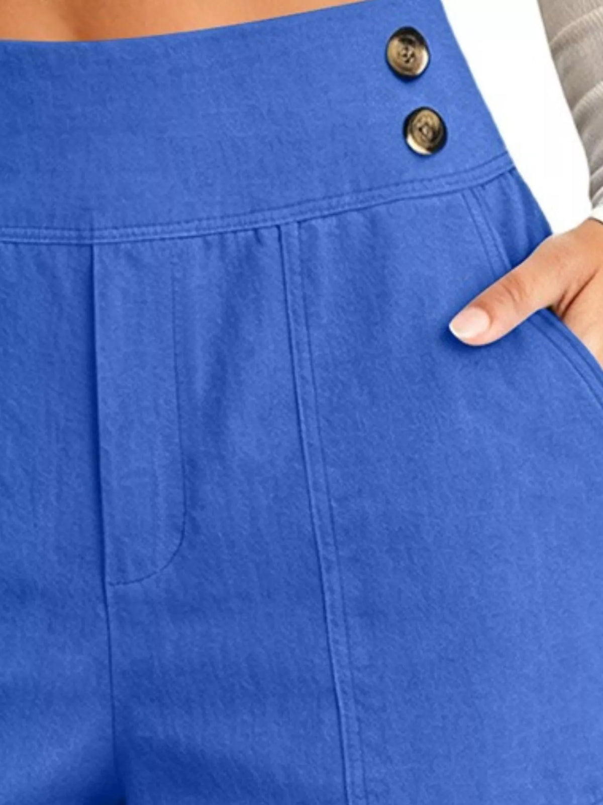 High-Waisted Button-Detail Cropped Pants — product view 18